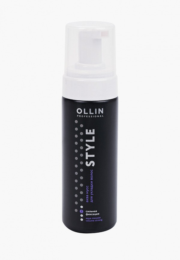 Мусс для укладки Ollin Аква мусс STYLE сильной фиксации OLLIN PROFESSIONAL volume strong, 150 мл