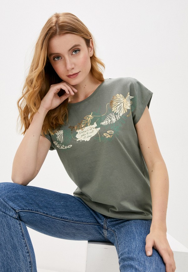 

Футболка Mavi, Зеленый, LEAF PRINTED T-SHIRT