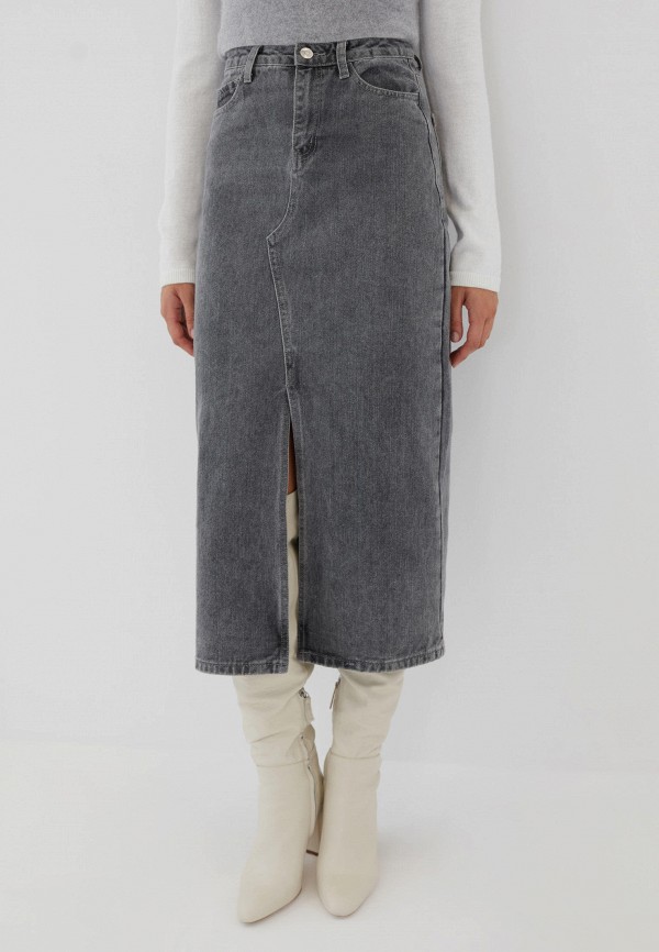 

Юбка джинсовая Zarina, Серый, LIMITED COLLECTION