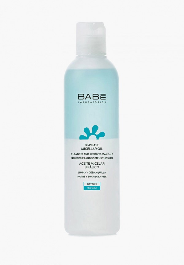 

Масло для лица Babe Laboratorios, Прозрачный, очищающее, мицеллярное, для снятия макияжа, двухфазное, 250 мл