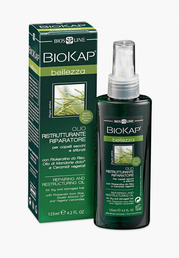

Масло для волос Biokap, Зеленый, восстанавливающее структуру, 125 мл