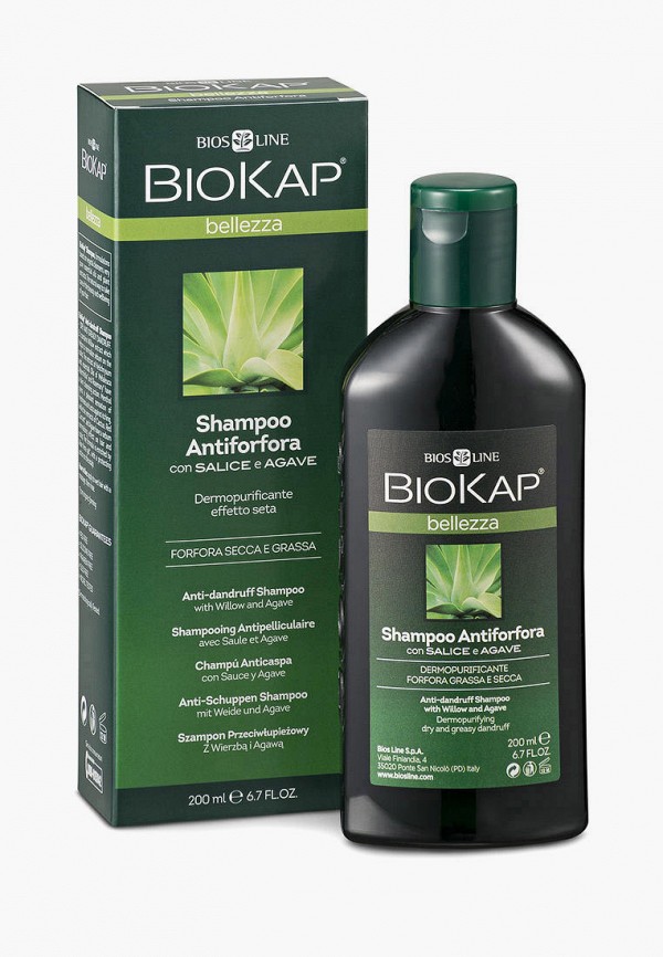 

Шампунь Biokap, Зеленый, от перхоти, 200 мл