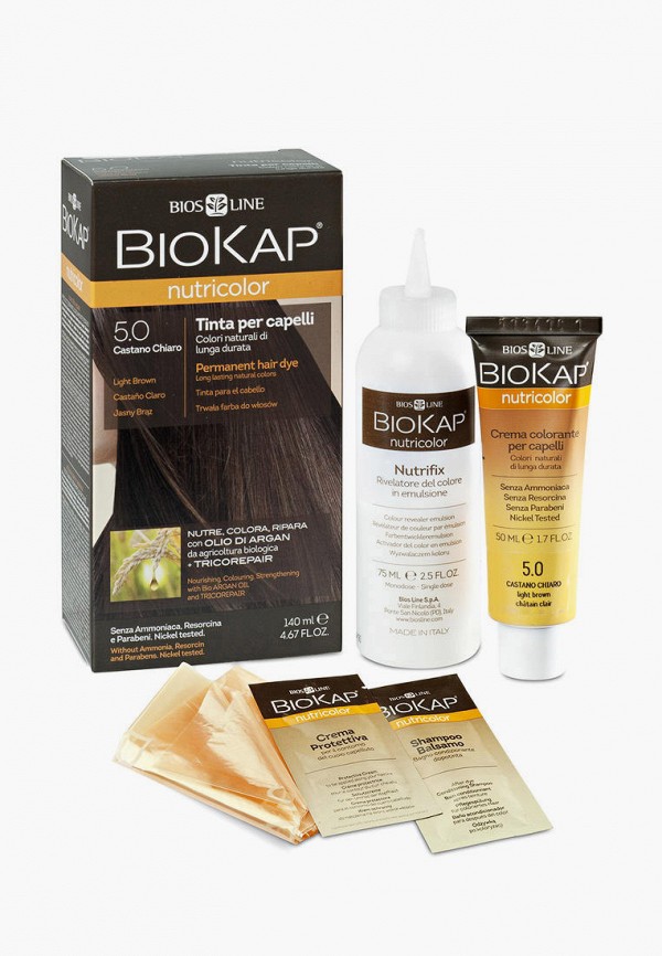 

Краска для волос Biokap, Черный, чёрный 1.0, 140 мл