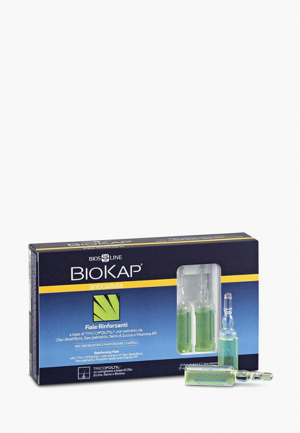 

Набор для ухода за волосами Biokap, Синий, средство для укрепления и защиты от выпадения, ампулы 12х7 мл