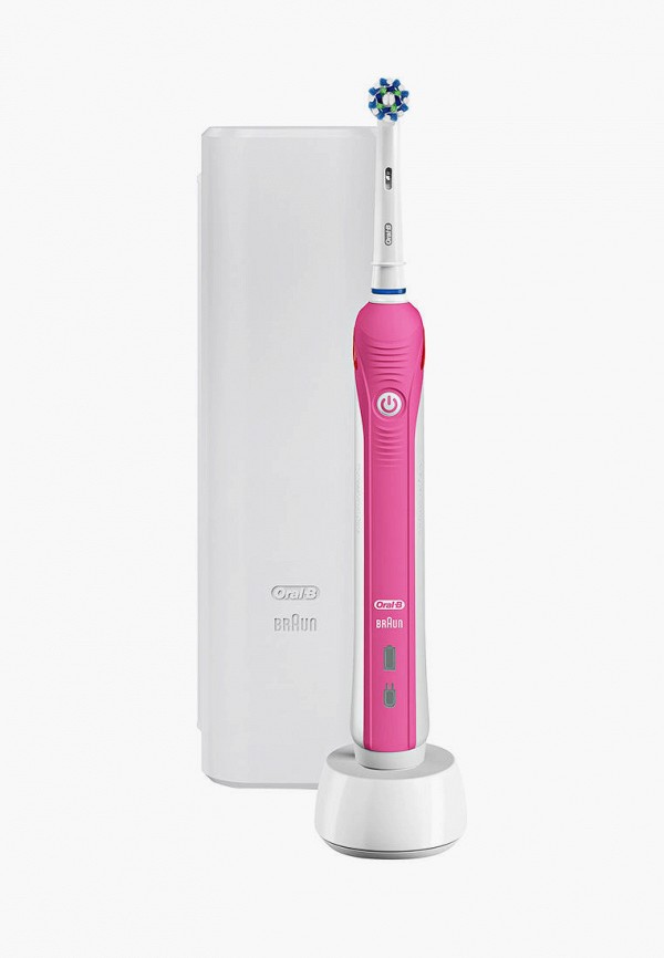 

Электрическая зубная щетка Oral B, Розовый, PRO 2 2500 Cross Action + Футляр