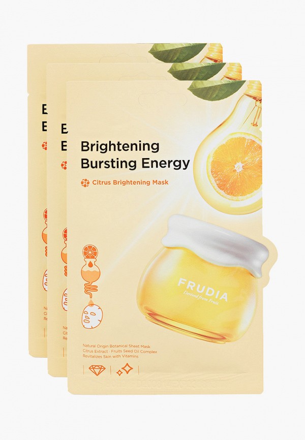 

Комплект Frudia, Бежевый, масок для придания сияния с цитрусом Citrus Brightening Mask, 20 мл*3шт