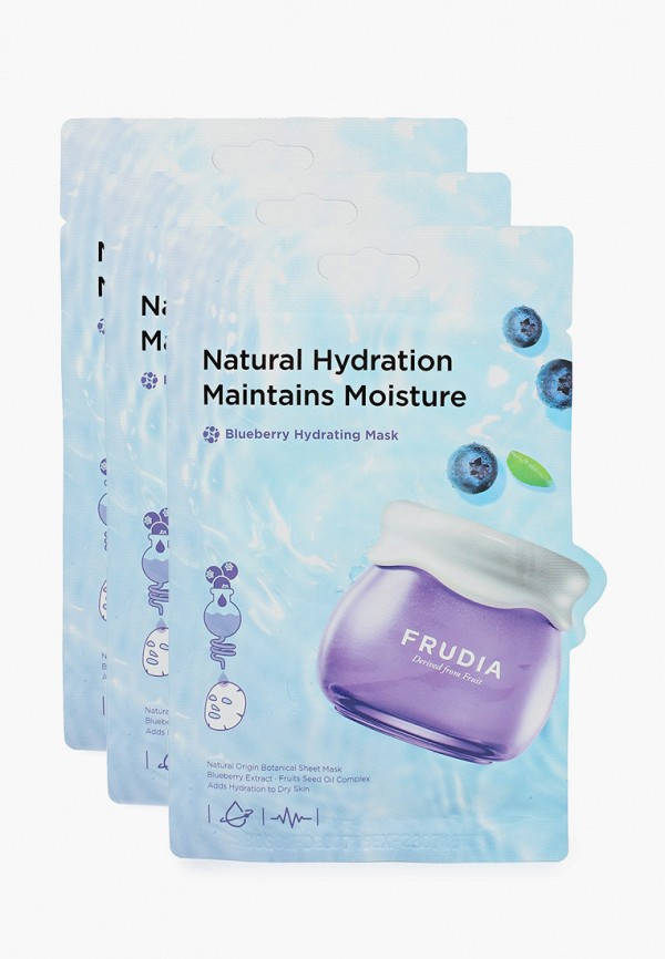 

Комплект Frudia, Голубой, масок увлажняющих с черникой Blueberry Hydrating Mask, 20 мл*3шт