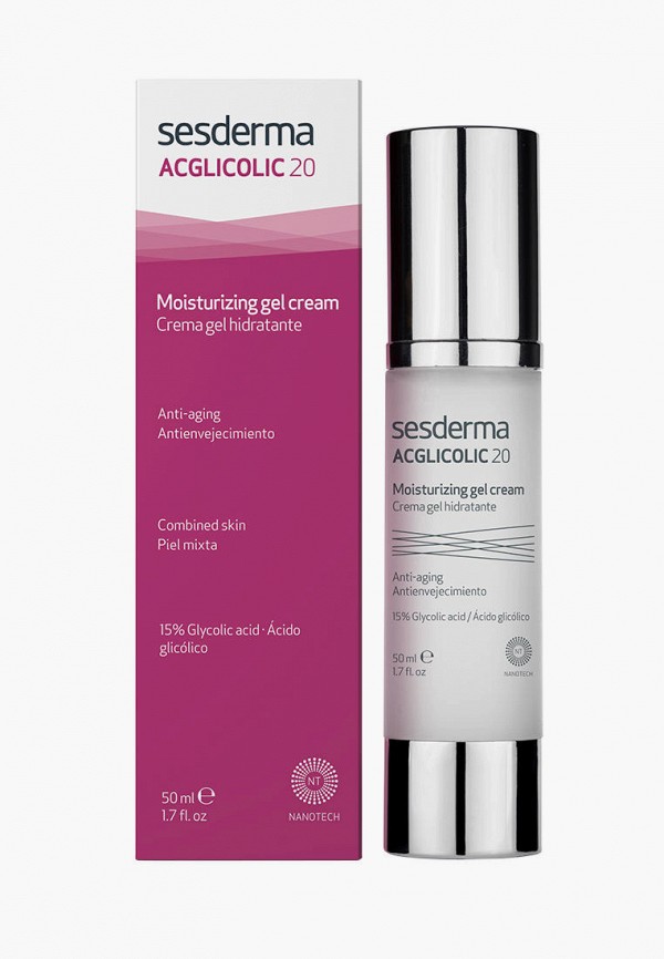 

Крем для лица Sesderma, Белый, -гель увлажняющий ACGLICOLIC 20, 50 мл