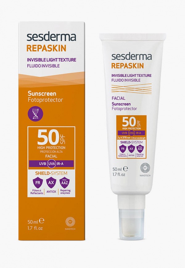 

Крем солнцезащитный Sesderma, Белый, сверхлегкое солнцезащитное средство REPASKIN INVISIBLE LIGHT TEXTURE SPF50, 50 мл