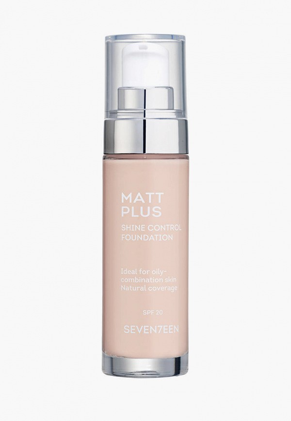 

Тональный крем Seventeen, Бежевый, MATT PLUS SHINE CONTROL FOUNDATION матирующий, светлый фарфор, 30 мл