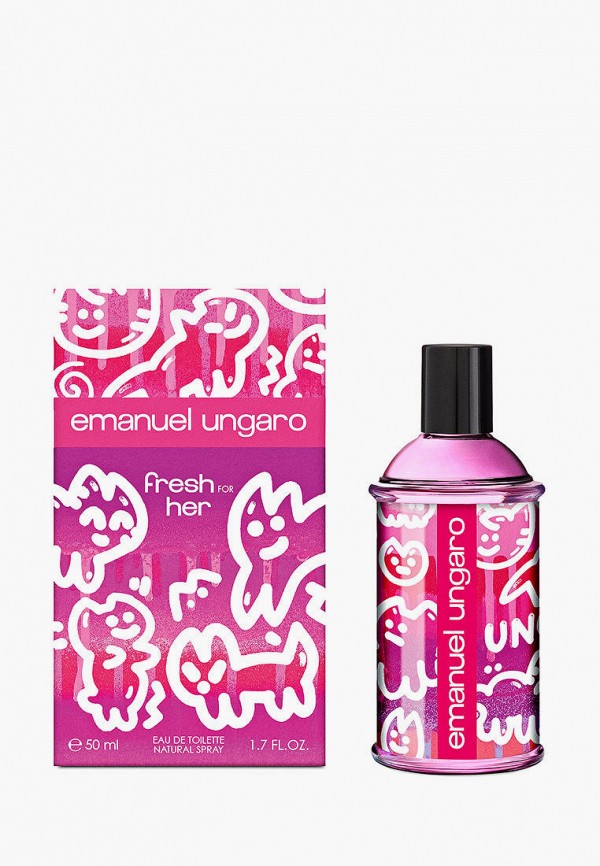

Туалетная вода Emanuel Ungaro, Прозрачный, EMANUEL UNGARO fresh for her 50 мл.
