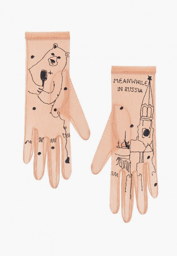 

Перчатки Glove me, Бежевый, Meanwhile in Russia