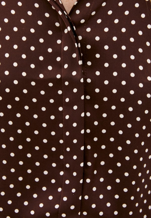 Блуза La selva коричневый, размер 54, фото 4