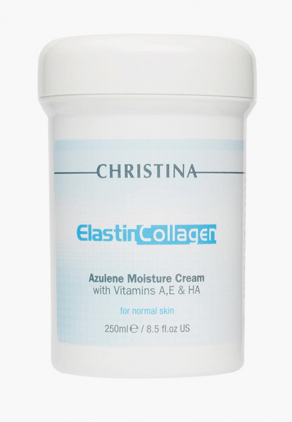 

Крем для лица Christina, Белый, "Elastin Collagen Azulene Moisture Cream With Vit. A, E & HA", 250 мл