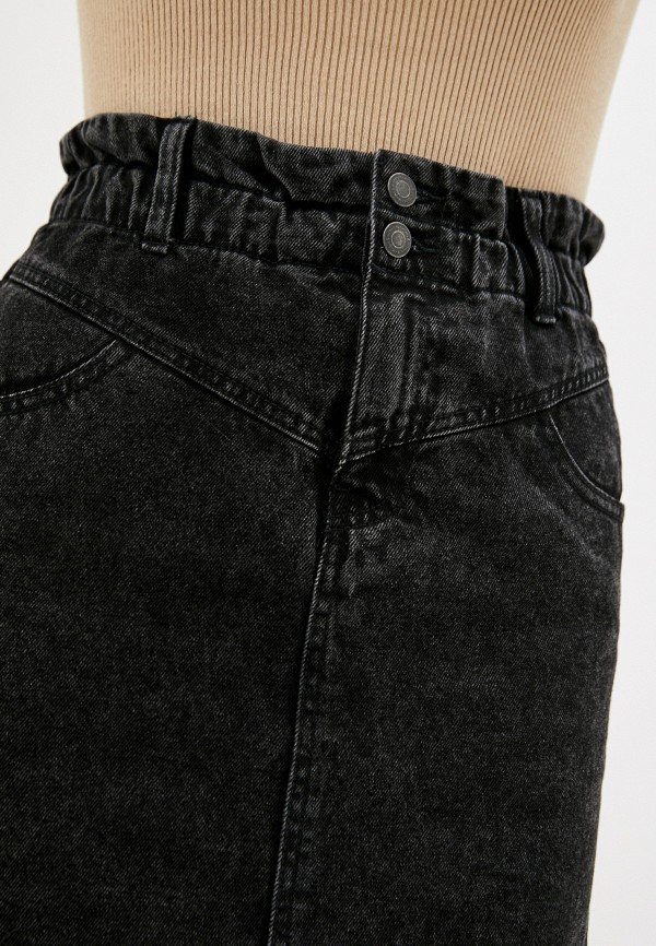 Юбка джинсовая Sela цвет серый  Фото 4