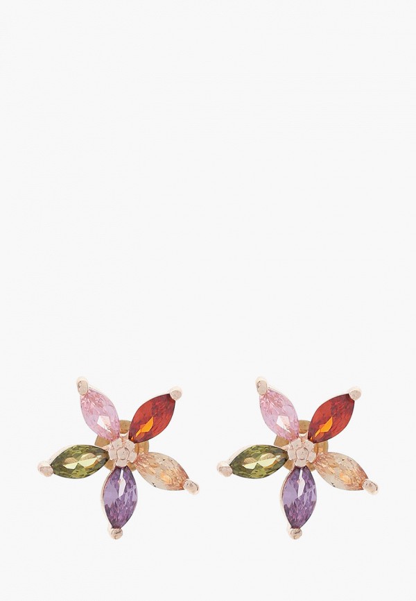 

Серьги Shine&Beauty, Разноцветный, с покрытием золотом 585 пробы