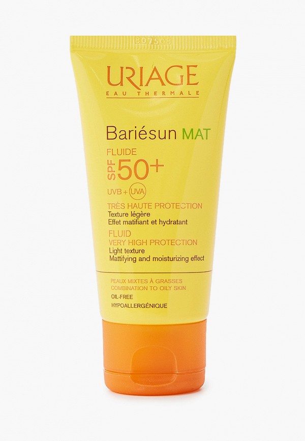 

Эмульсия для лица Uriage, Прозрачный, Матирующая, Барьесан, SPF 50+, 50 мл