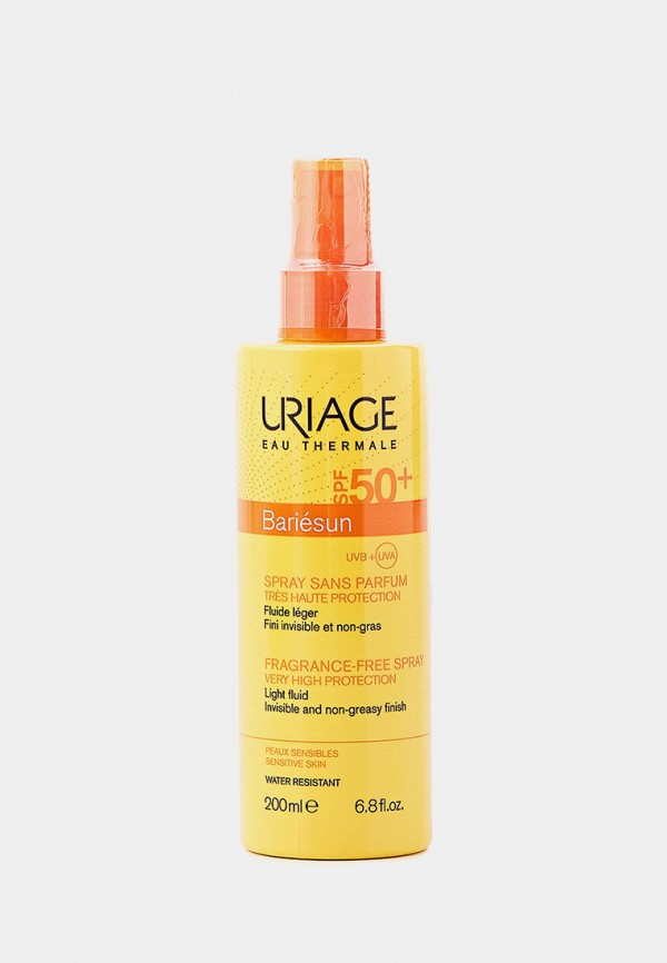 

Спрей солнцезащитный Uriage, Прозрачный, Bariesun, SPF 50+, 200 мл