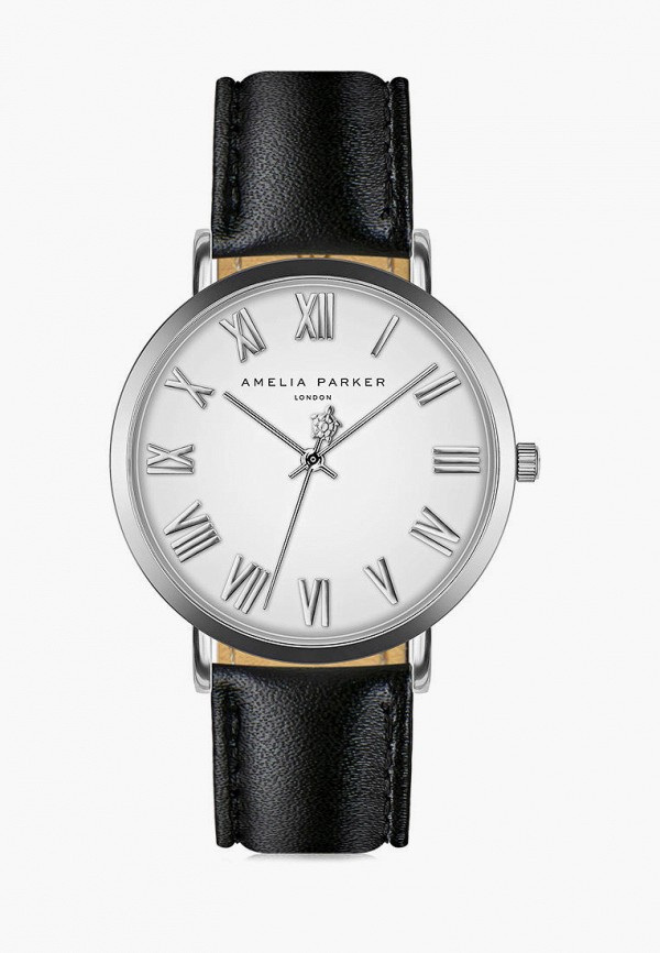

Часы Amelia Parker, Черный, Grand Blanc Black Leather