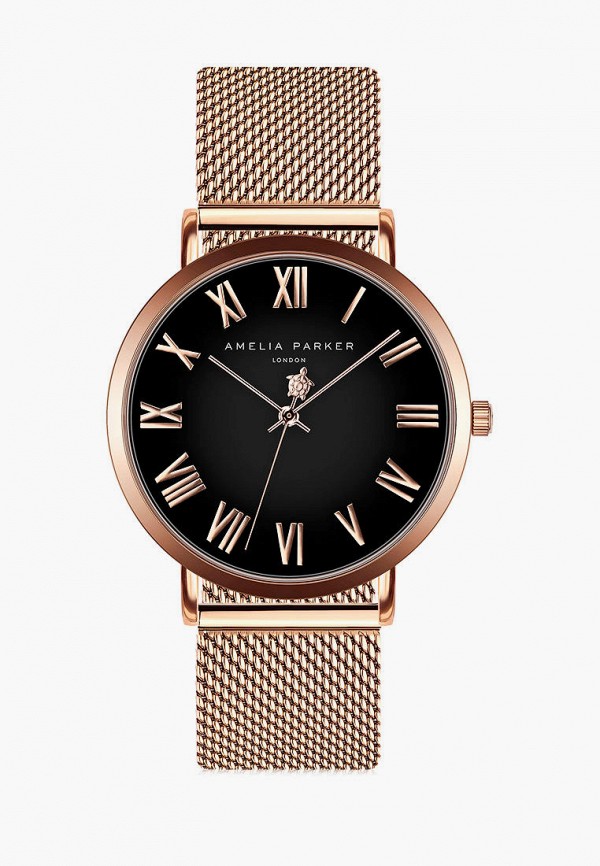 

Часы Amelia Parker, Золотой, Grand Noir Rose gold Mesh