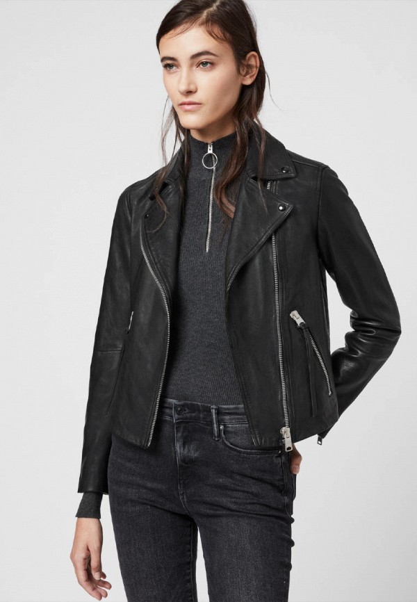 

Куртка кожаная AllSaints, Черный, DALBY BIKER
