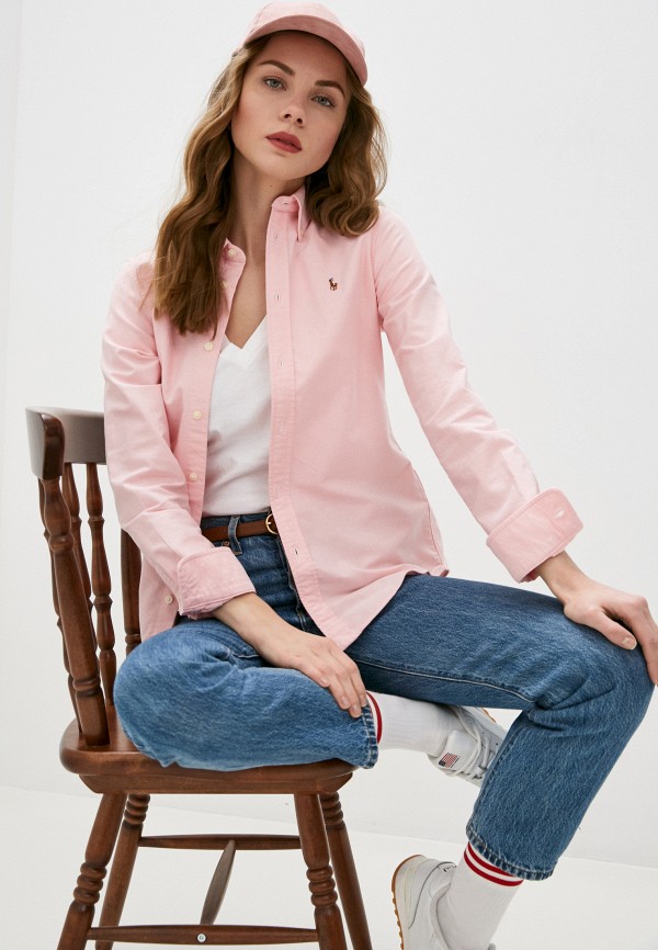 Рубашка Polo Ralph Lauren цвет розовый  Фото 3