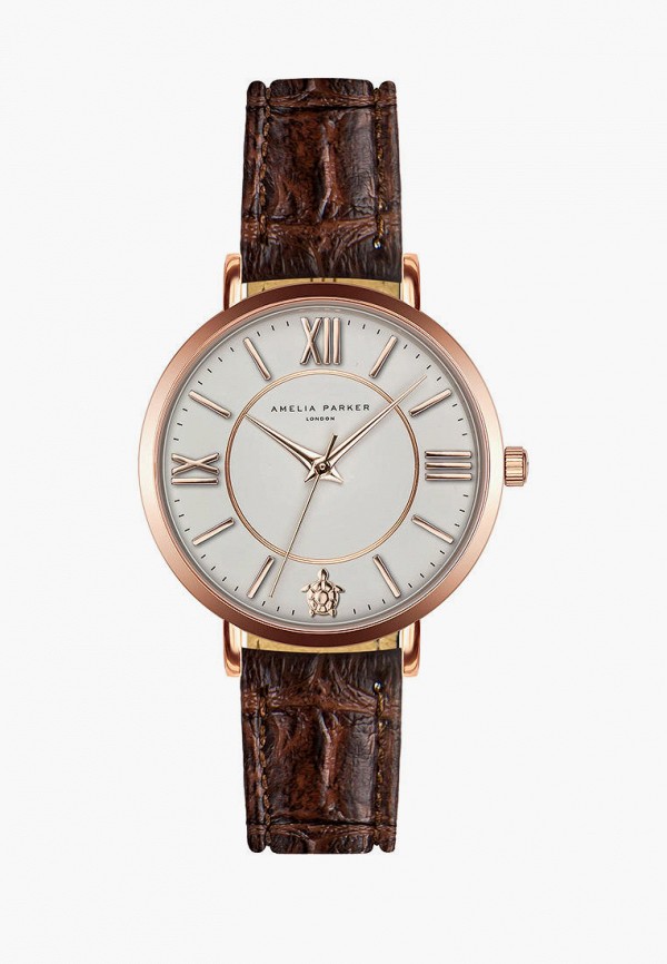 

Часы Amelia Parker, Коричневый, Petite Classique Brown Leather