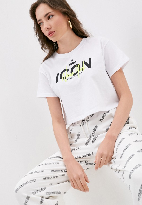 

Футболка Mavi, Белый, Icon Printed Top