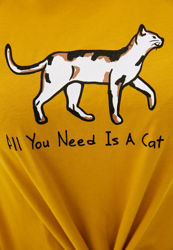 

Футболка Mavi, Желтый, Cat Printed Top