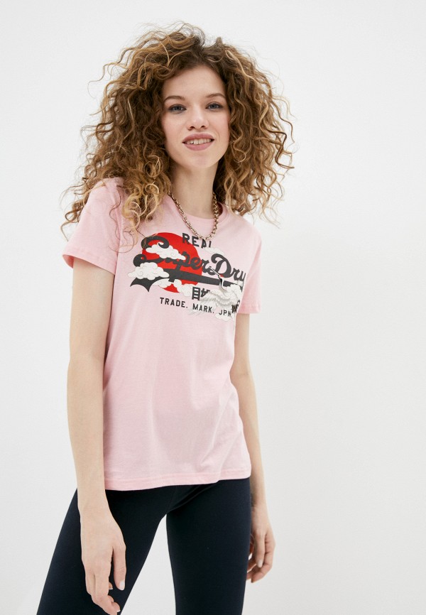 

Футболка Superdry, Розовый, VL RISING SUN TEE