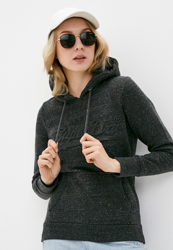 

Худи Superdry, Серый, VL TONAL EMBOSSED GLITTER HOOD