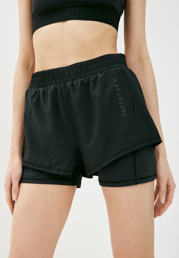 

Шорты спортивные Superdry, Черный, RUNNING DOUBLE LAYER SHORTS