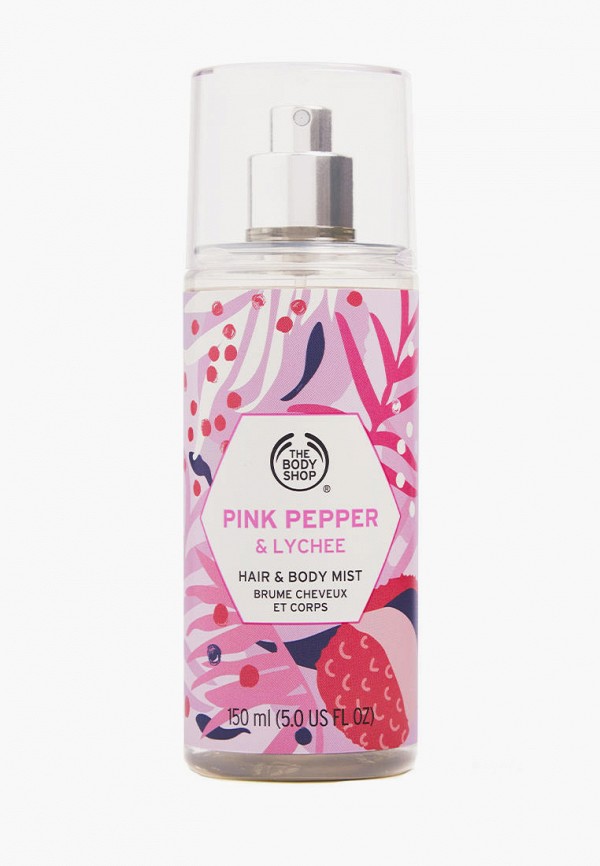 

Спрей для тела The Body Shop, Прозрачный, и волос "Розовый перец и личи"