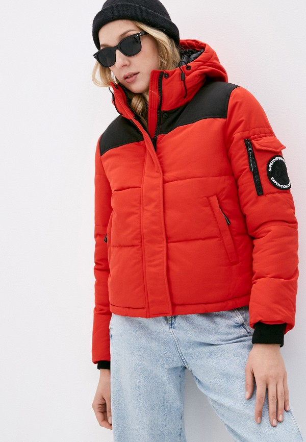 

Куртка утепленная Superdry, Красный, QUILTED EVEREST JACKET