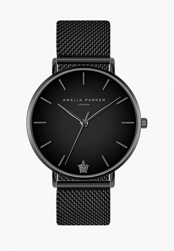 

Часы Amelia Parker, Черный, Jet Black Black Mesh