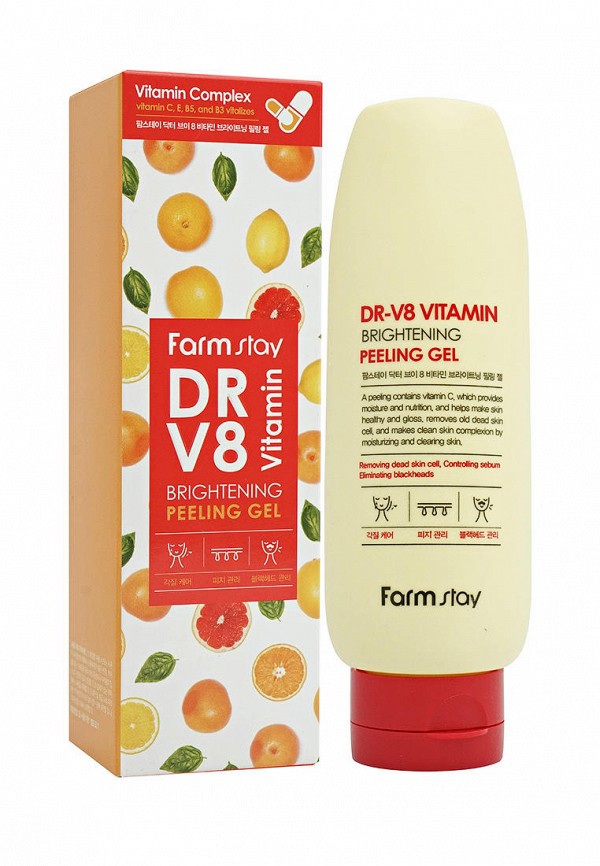 

Пилинг для лица Farm Stay, Белый, Витаминный DR-V8 Vitamin Brightening 150 мл