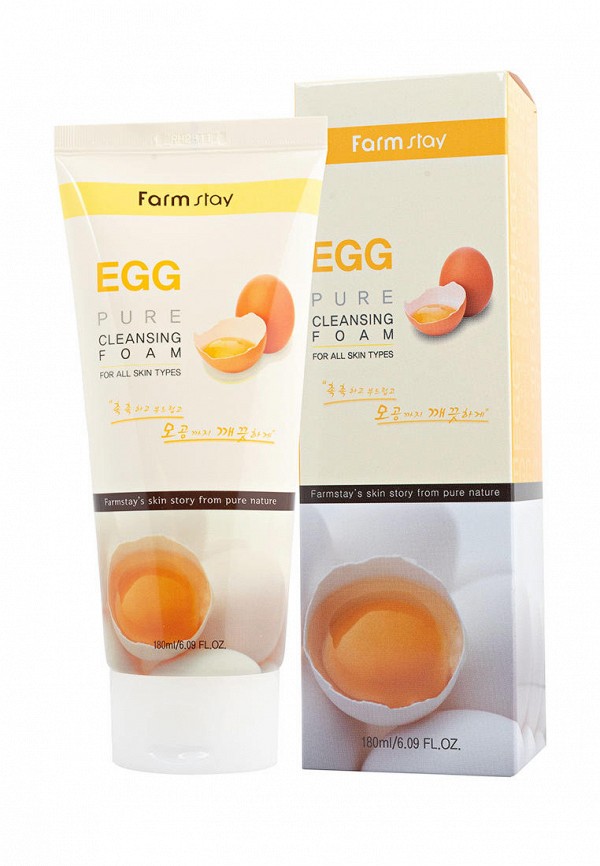 

Пенка для умывания Farm Stay, Белый, Egg Pure 180 мл