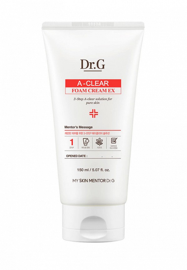 

Пенка для умывания Dr.G, Белый, против несовершенств кожи A-CLEAR FOAM CREAM EX, 150 мл