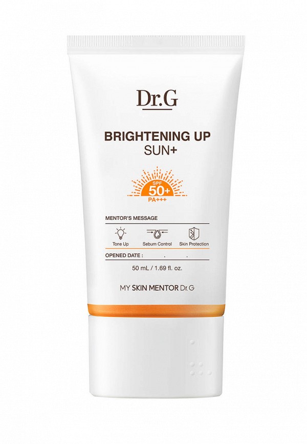 

Крем солнцезащитный Dr.G, Белый, для лица выравнивающий тон BRIGHTENING UP SUN+ SPF50+ PA+++", 50 мл