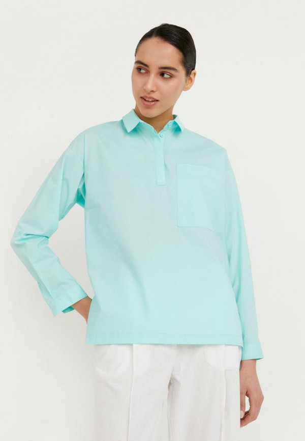 Блуза Finn Flare бирюзового цвета