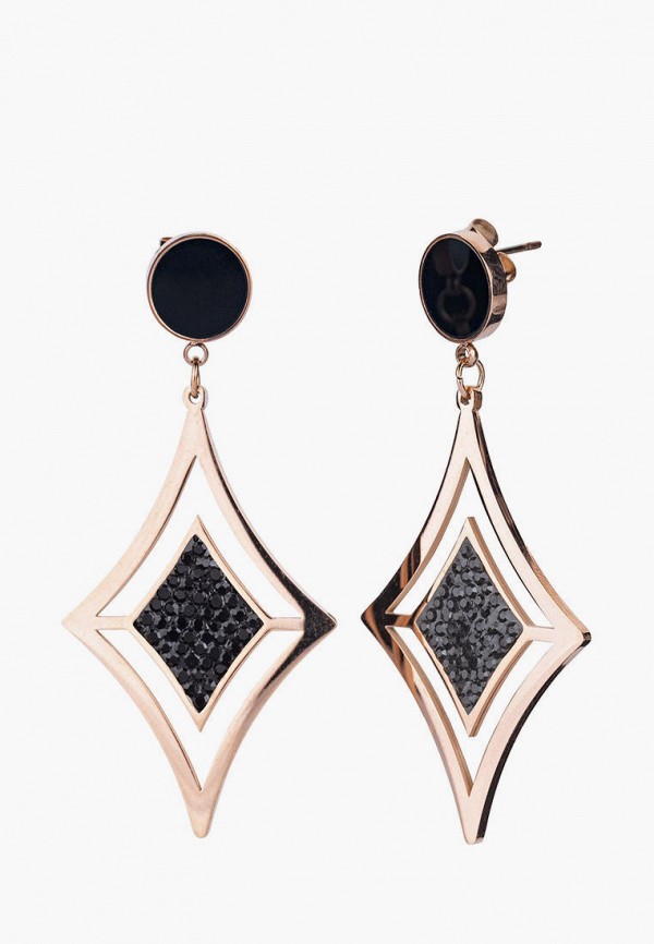 

Серьги Sherl, Золотой;черный, Sherl MP002XW05CT0
