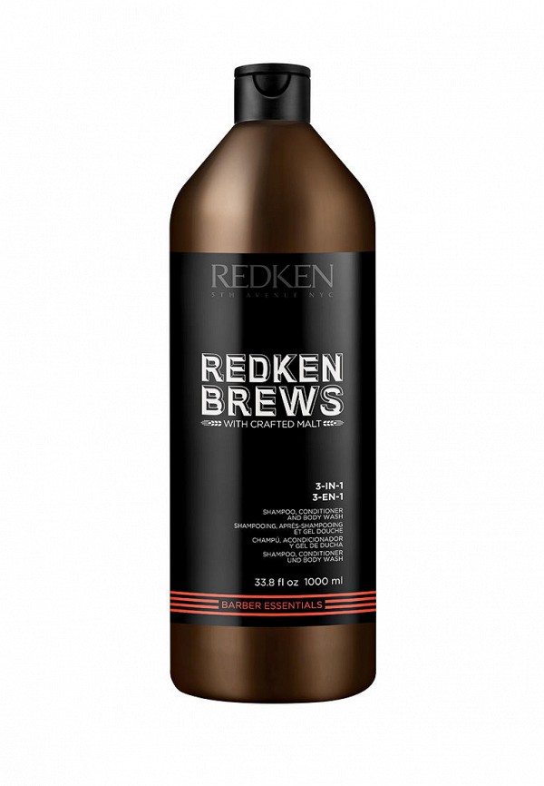 

Шампунь Redken, Коричневый, кондиционер и гель для душа Redken Brews 3-IN-1, 1000 мл