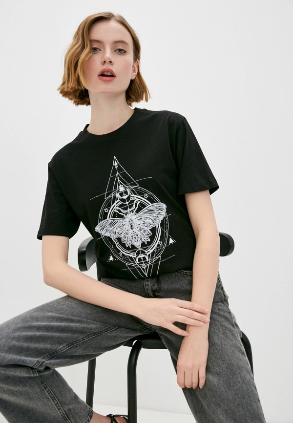 

Футболка Mister Tee, Черный, Ladies Moth Tee