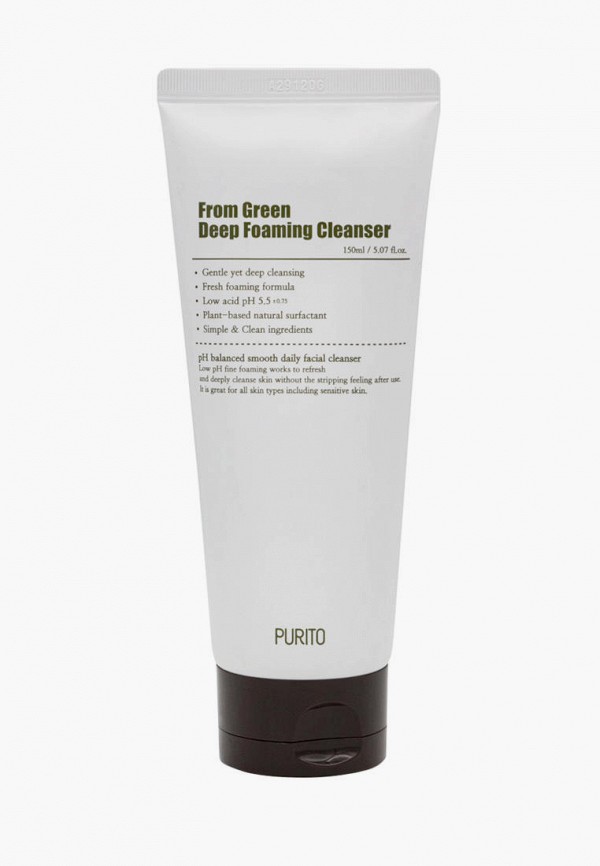 

Пенка для умывания Purito, Белый, с зеленым чаем From Green Deep Foaming Cleanser, 150 мл