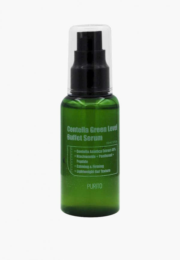 Сыворотка для лица Purito с центеллой Centella Green Level Buffet Serum, 60 мл восстанавливающая сыворотка purito centella green level buffet serum 60