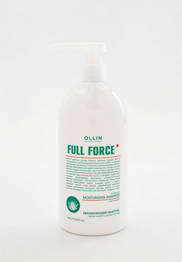 

Шампунь Ollin, Прозрачный, FULL FORCE против перхоти OLLIN PROFESSIONAL увлажняющий с экстрактом алоэ 750 мл