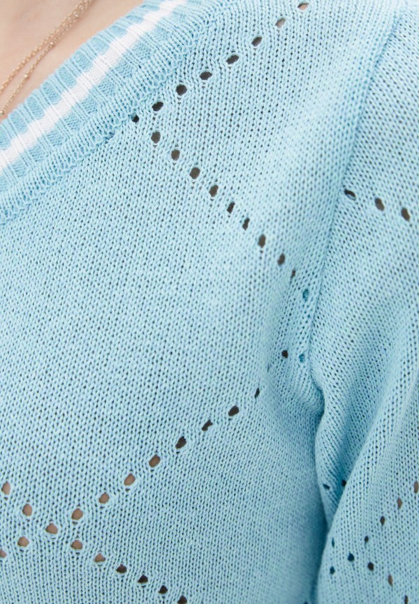 Пуловер Стим цвет голубой  Фото 4