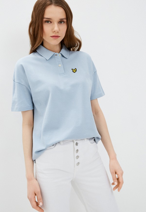 Поло Lyle & Scott цвет голубой 