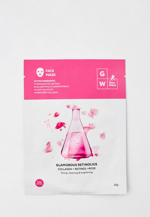 

Маска для лица Glow witch, Прозрачный, тонизирующая, 25 г