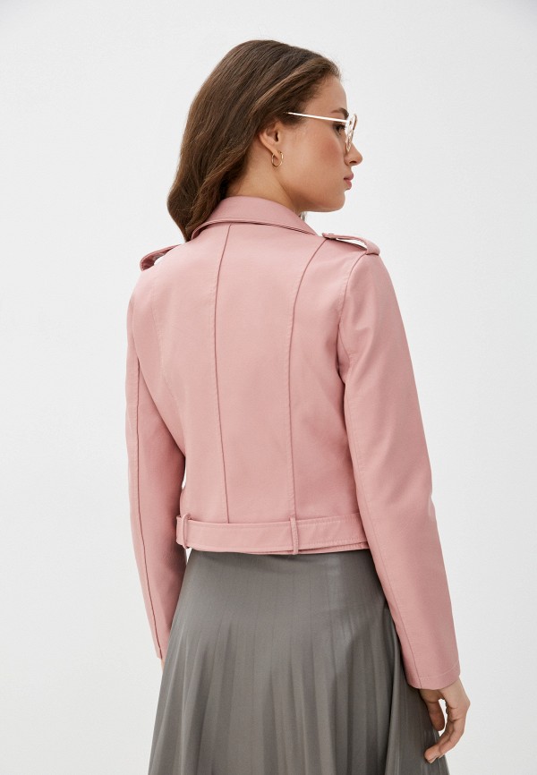 Куртка кожаная Euros Style цвет розовый  Фото 3